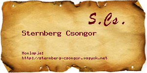 Sternberg Csongor névjegykártya